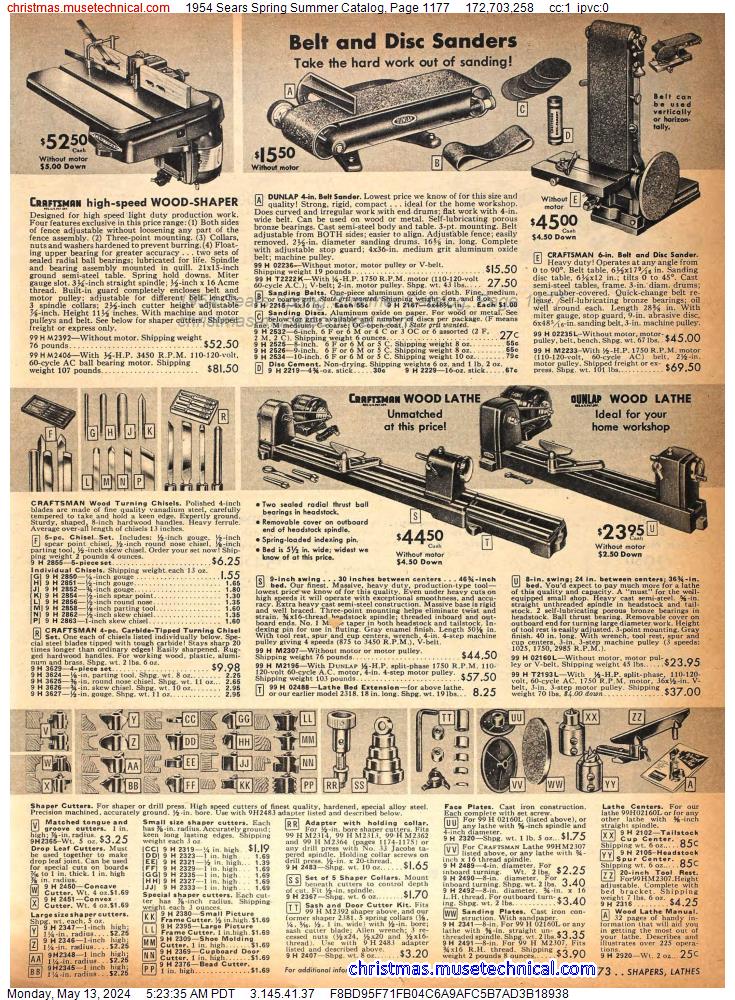 1954 Sears Spring Summer Catalog, Page 1177