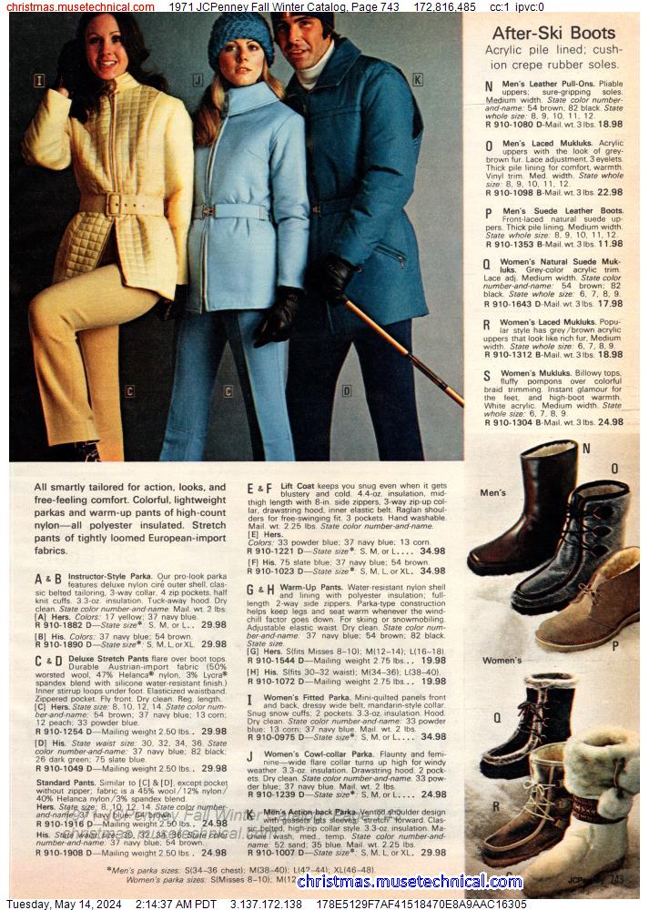 1971 JCPenney Fall Winter Catalog, Page 743