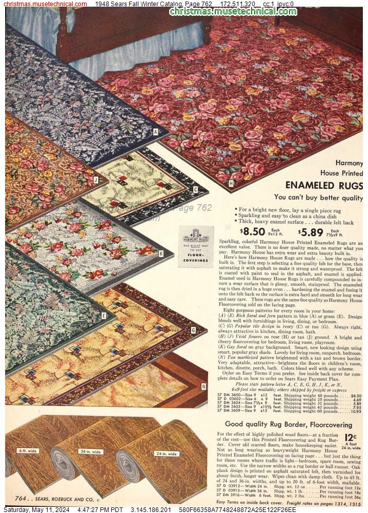 1948 Sears Fall Winter Catalog, Page 762