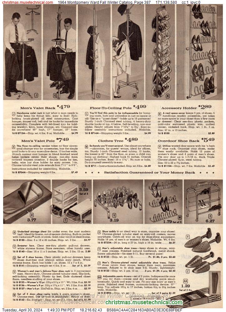 1964 Montgomery Ward Fall Winter Catalog, Page 387