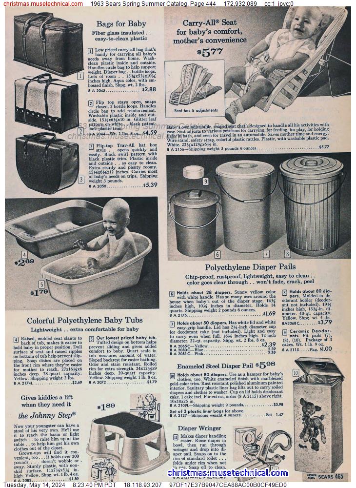 1963 Sears Spring Summer Catalog, Page 444