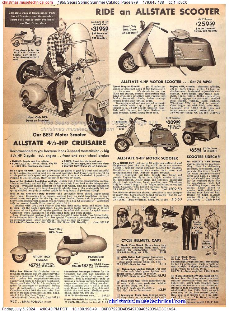 1955 Sears Spring Summer Catalog, Page 979