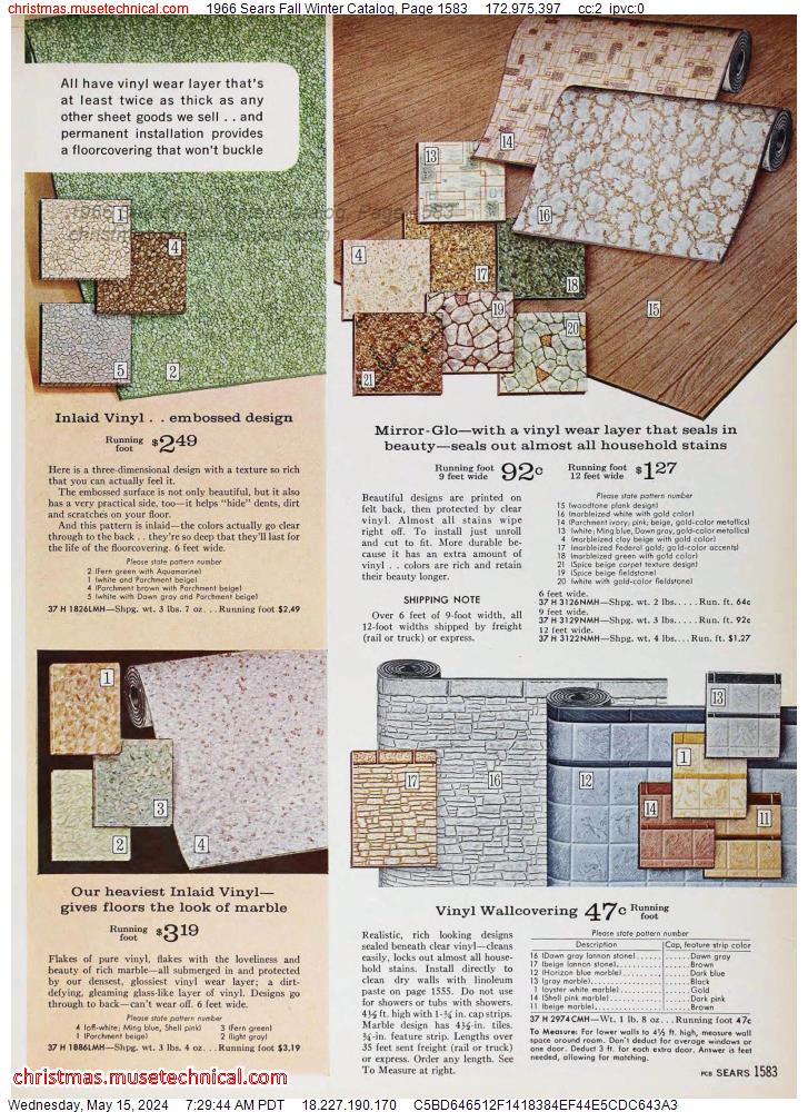 1966 Sears Fall Winter Catalog, Page 1583
