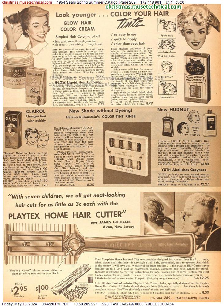 1954 Sears Spring Summer Catalog, Page 269