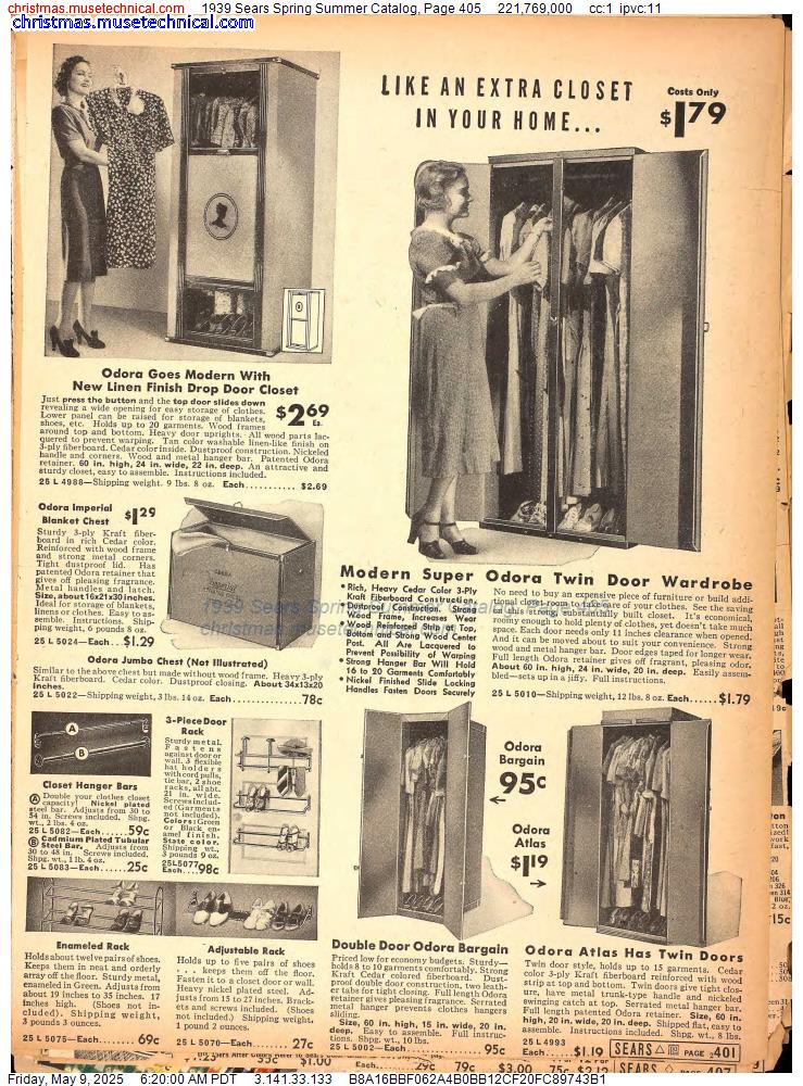 1939 Sears Spring Summer Catalog, Page 405