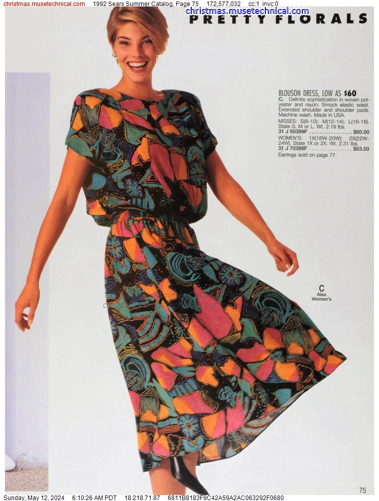 1992 Sears Summer Catalog, Page 75