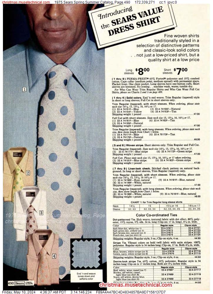 1975 Sears Spring Summer Catalog, Page 490