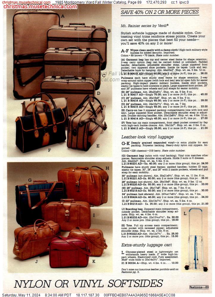 1985 Montgomery Ward Fall Winter Catalog, Page 89