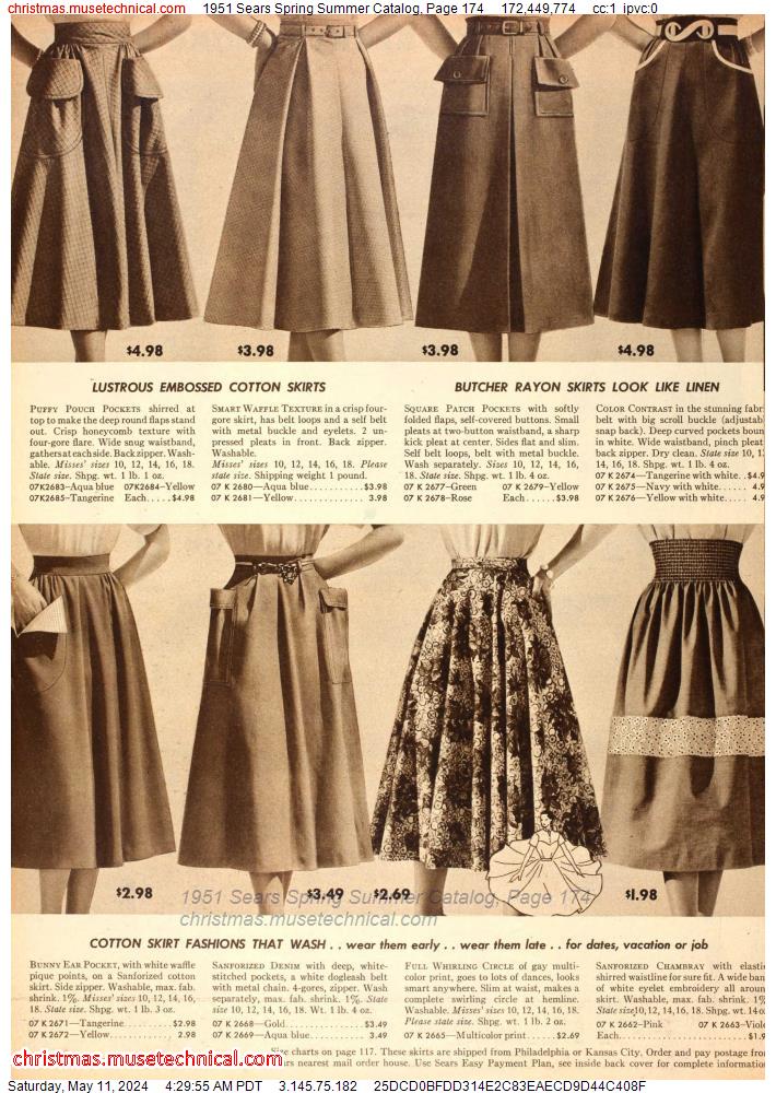 1951 Sears Spring Summer Catalog, Page 174
