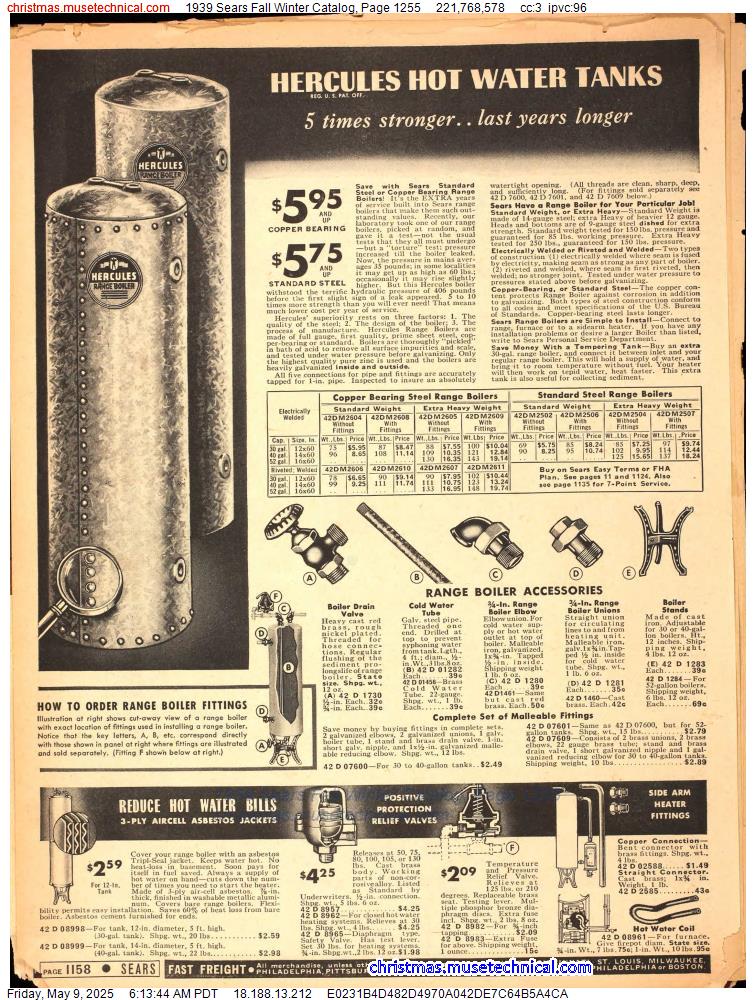 1939 Sears Fall Winter Catalog, Page 1255