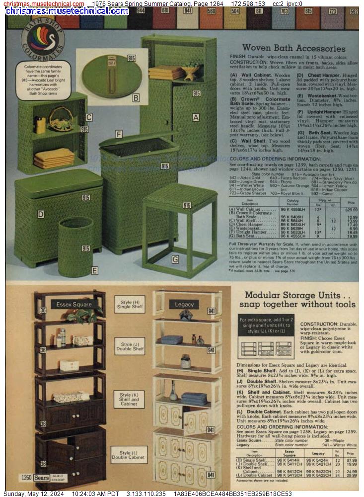 1976 Sears Spring Summer Catalog, Page 1264