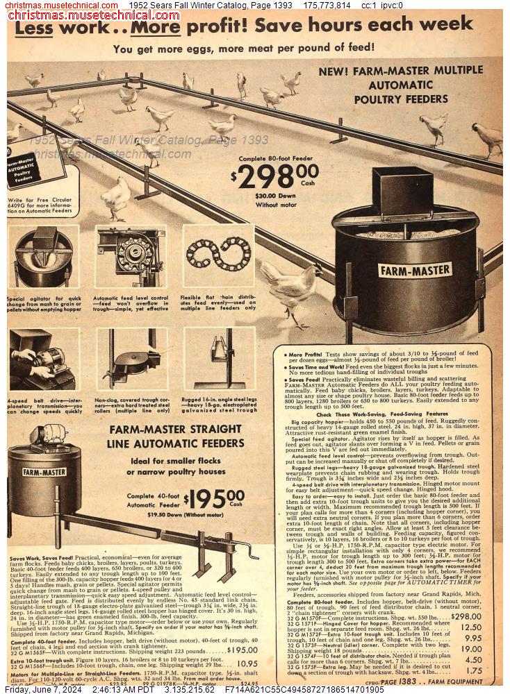 1952 Sears Fall Winter Catalog, Page 1393