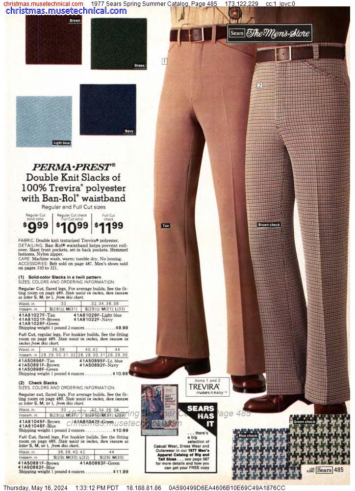 1977 Sears Spring Summer Catalog, Page 485