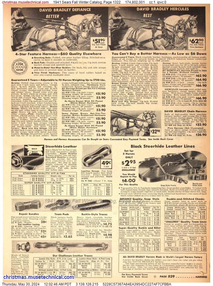 1941 Sears Fall Winter Catalog, Page 1322