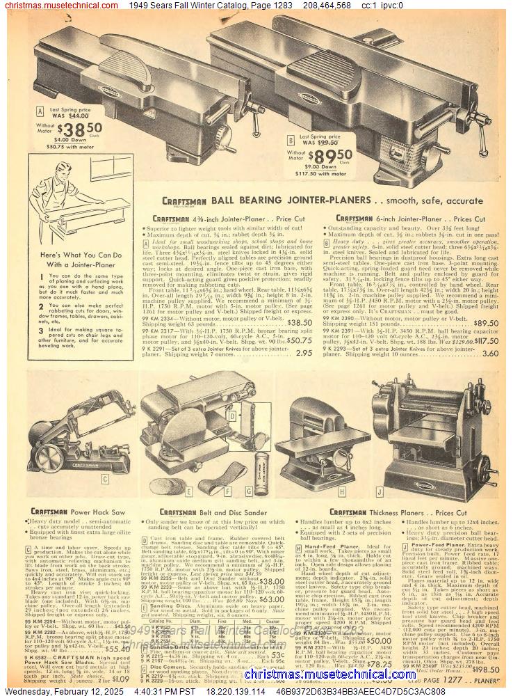 1949 Sears Fall Winter Catalog, Page 1283