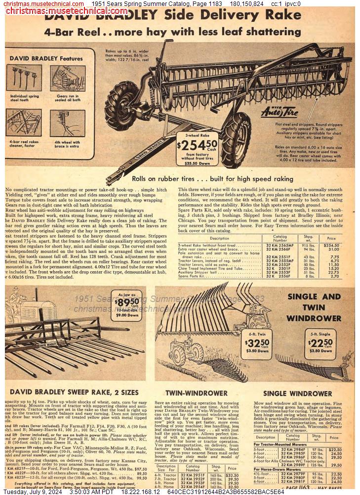1951 Sears Spring Summer Catalog, Page 1183