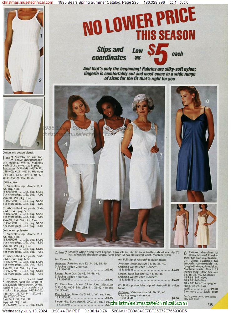 1985 Sears Spring Summer Catalog, Page 236