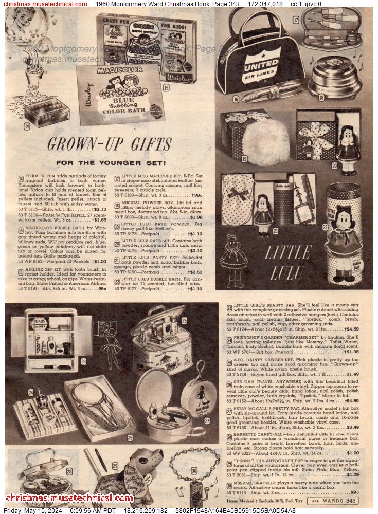 1960 Montgomery Ward Christmas Book, Page 343