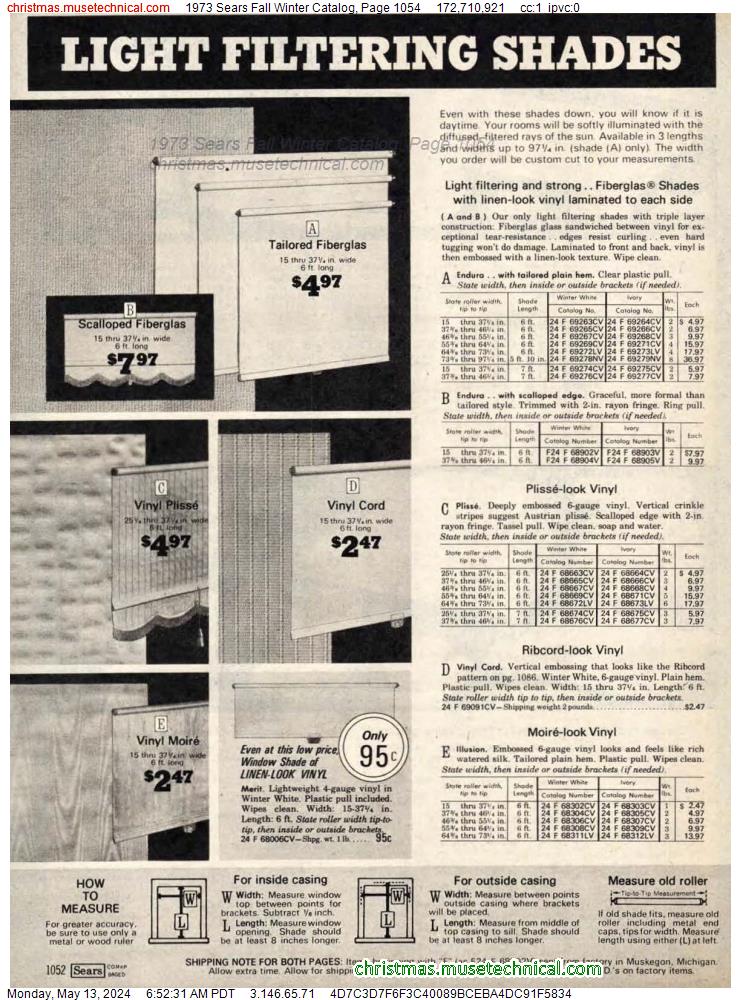 1973 Sears Fall Winter Catalog, Page 1054