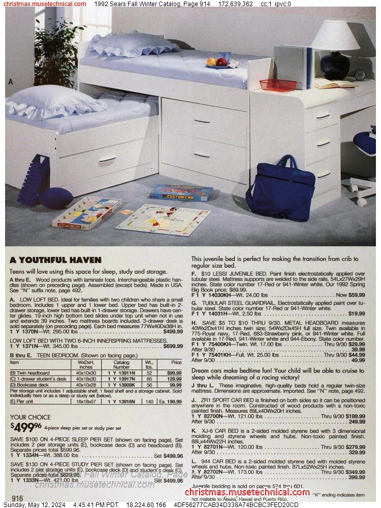 1992 Sears Fall Winter Catalog, Page 914