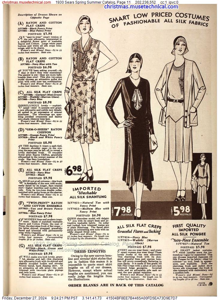 1930 Sears Spring Summer Catalog, Page 11