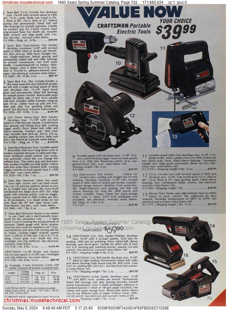 1985 Sears Spring Summer Catalog, Page 702