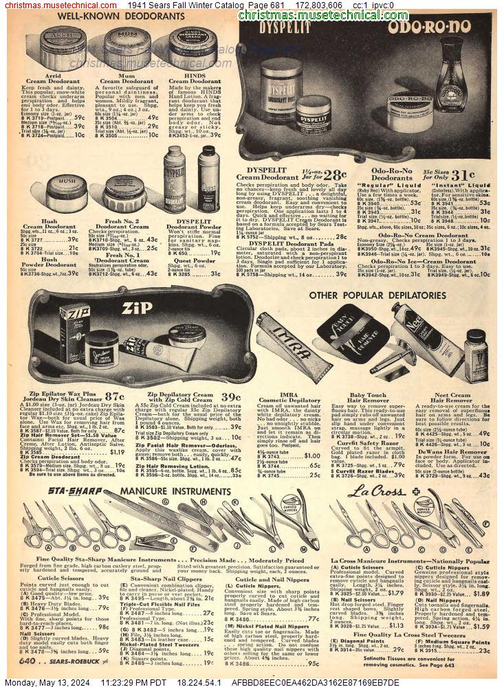 1941 Sears Fall Winter Catalog, Page 681