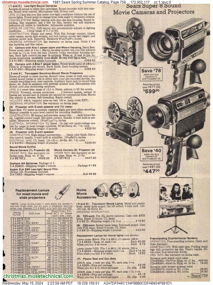1981 Sears Spring Summer Catalog, Page 759