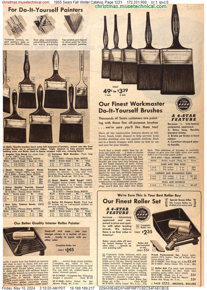 1955 Sears Fall Winter Catalog, Page 1231