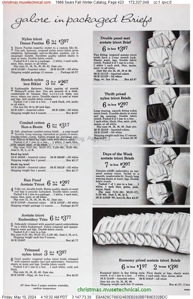 1966 Sears Fall Winter Catalog, Page 423