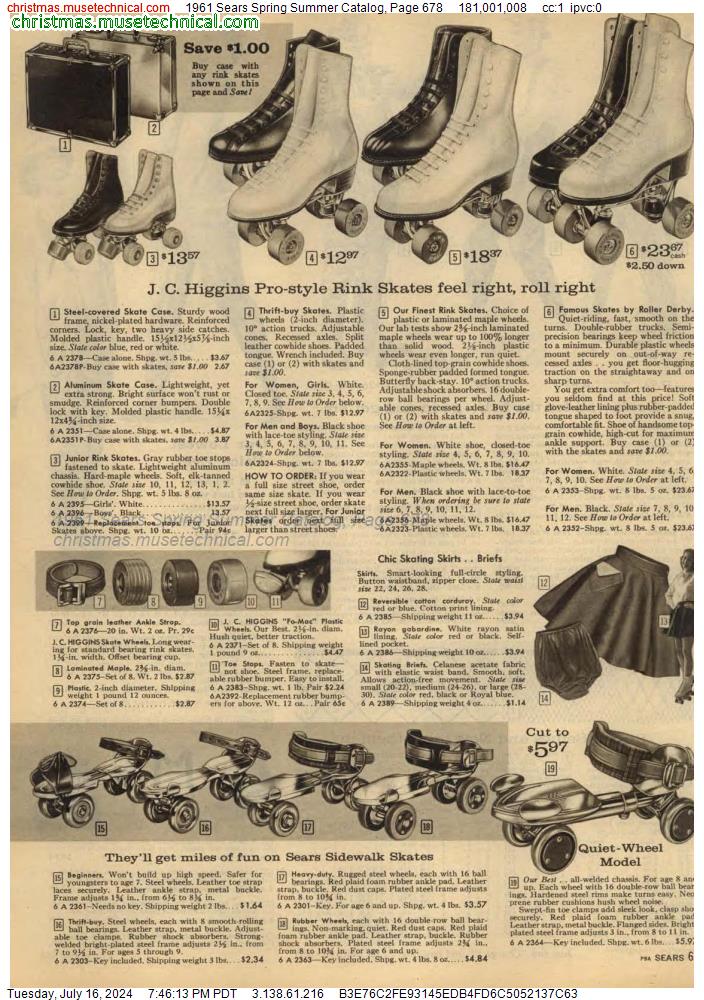 1961 Sears Spring Summer Catalog, Page 678