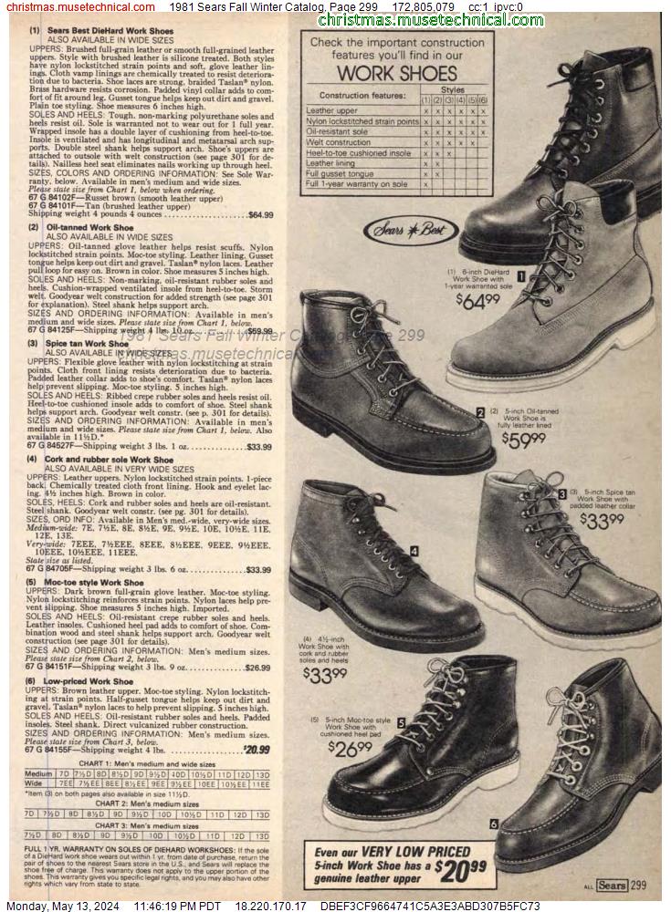 1981 Sears Fall Winter Catalog, Page 299