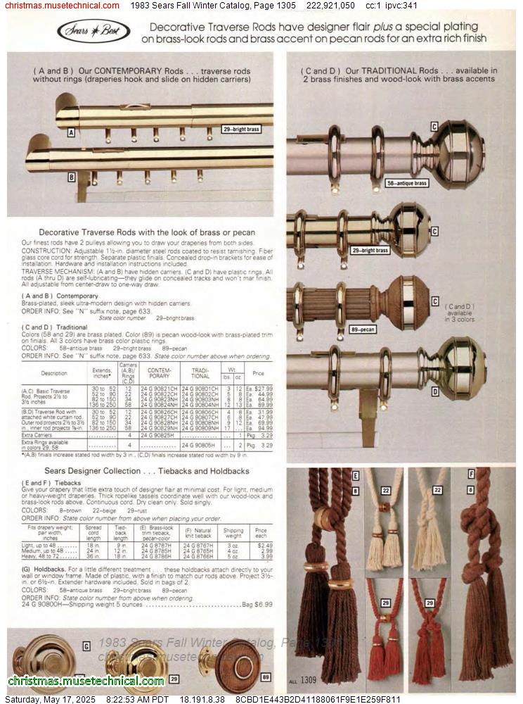 1983 Sears Fall Winter Catalog, Page 1305