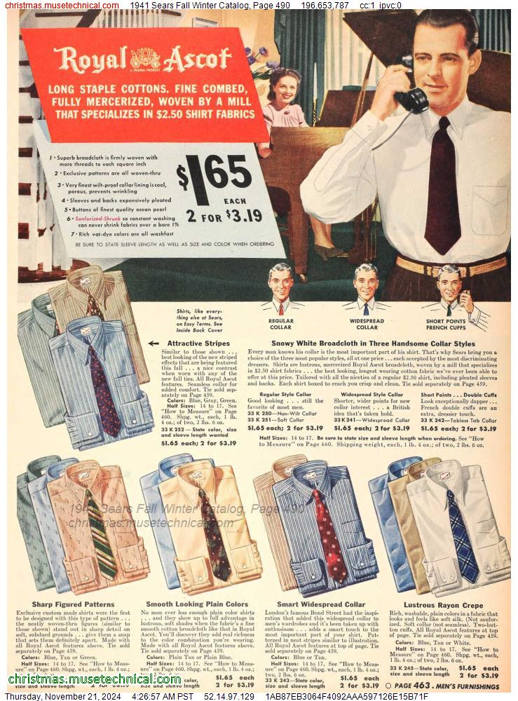 1941 Sears Fall Winter Catalog, Page 490