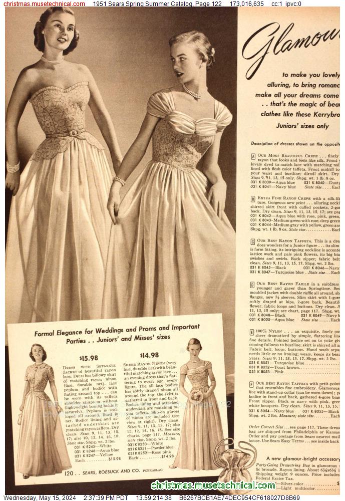 1951 Sears Spring Summer Catalog, Page 122