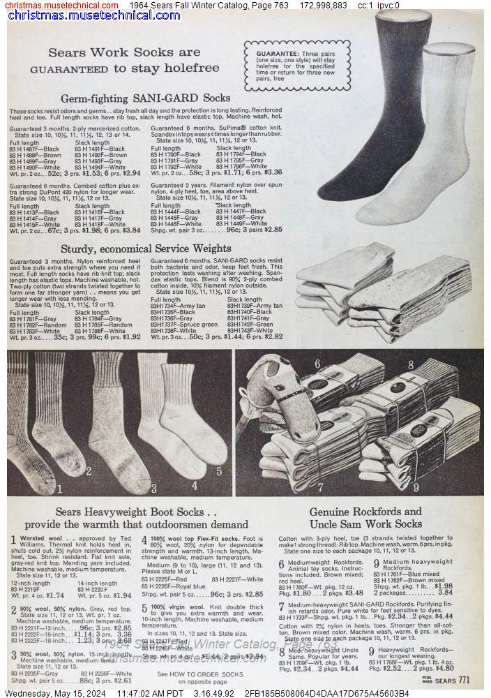 1964 Sears Fall Winter Catalog, Page 763