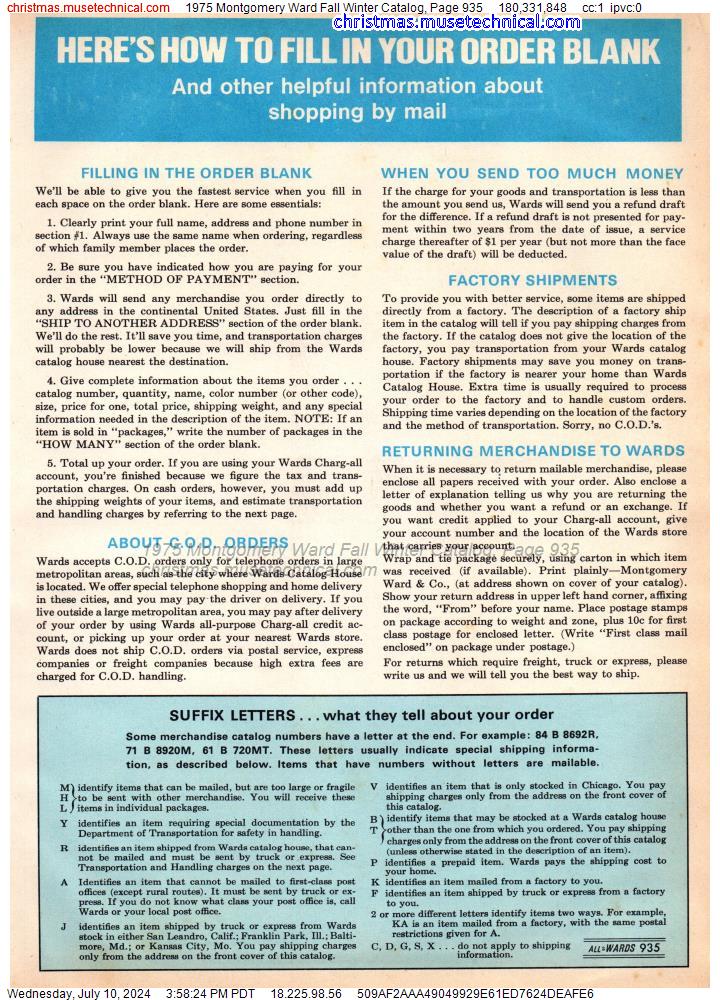 1975 Montgomery Ward Fall Winter Catalog, Page 935
