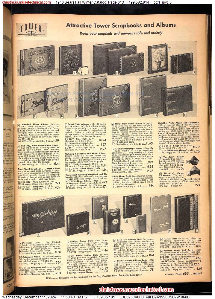 1946 Sears Fall Winter Catalog, Page 613