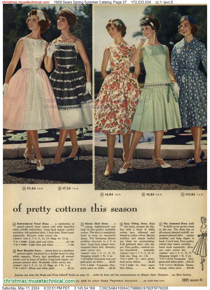 1959 Sears Spring Summer Catalog, Page 37