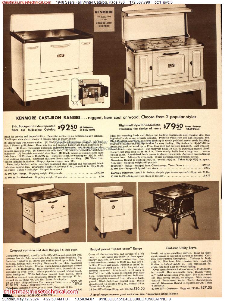 1948 Sears Fall Winter Catalog, Page 786