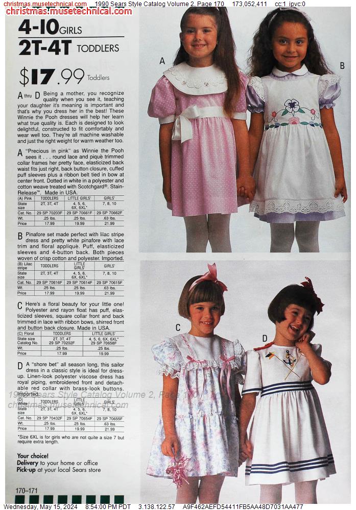 1990 Sears Style Catalog Volume 2, Page 170