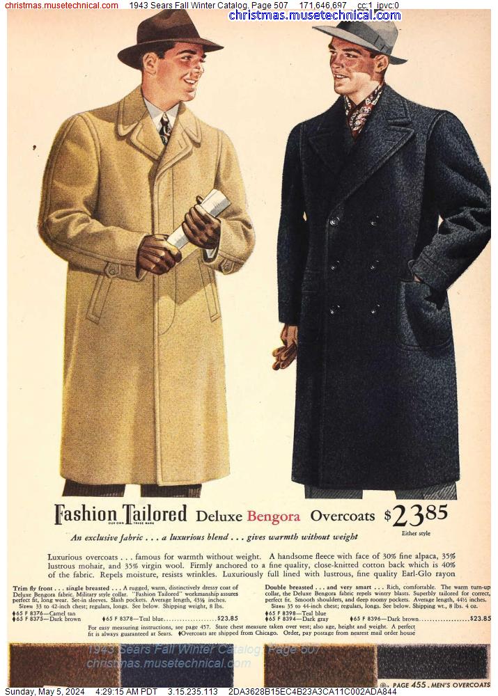 1943 Sears Fall Winter Catalog, Page 507