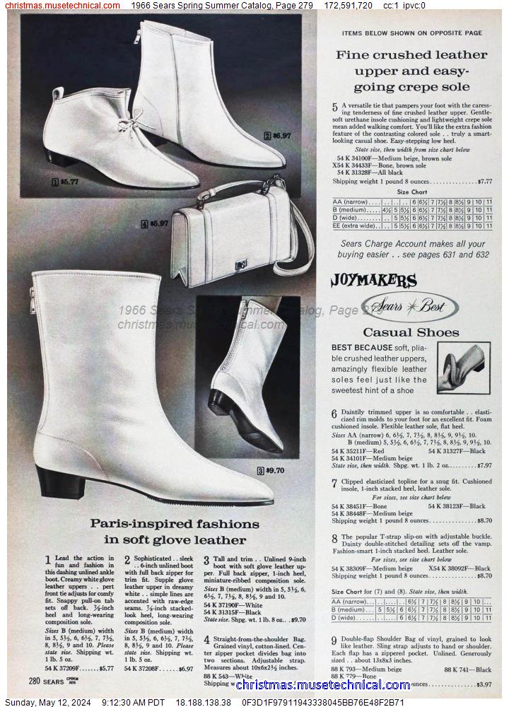 1966 Sears Spring Summer Catalog, Page 279