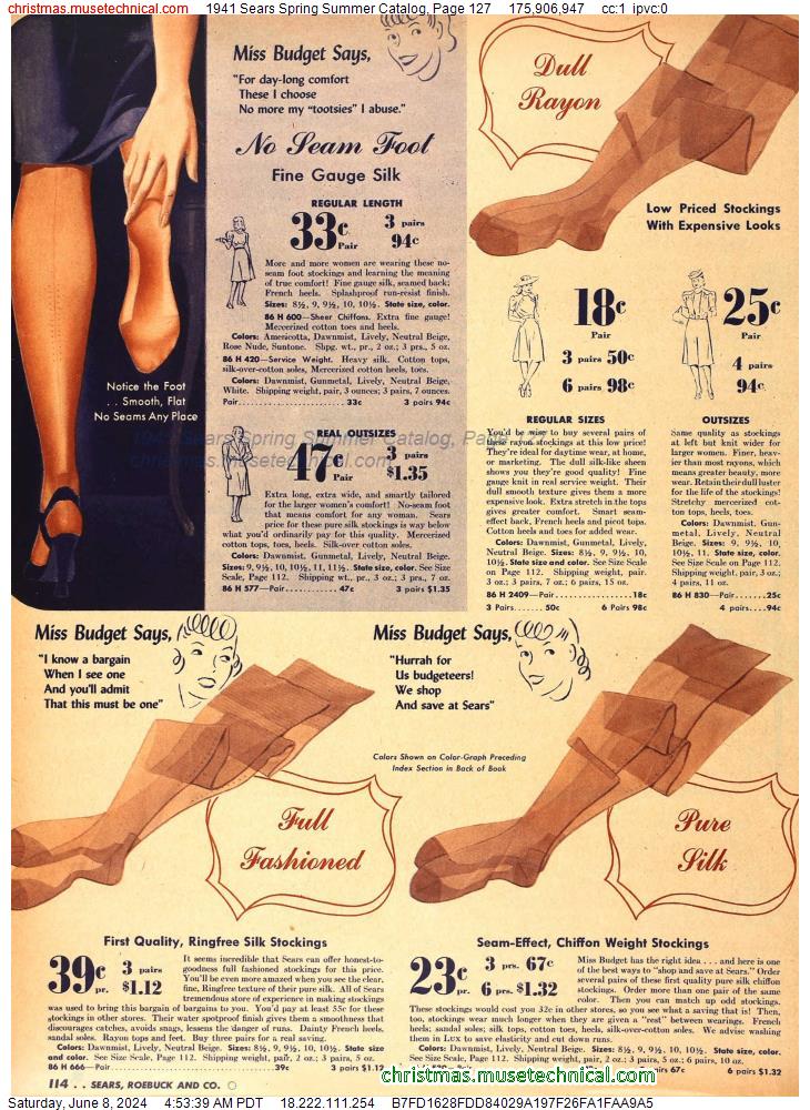 1941 Sears Spring Summer Catalog, Page 127
