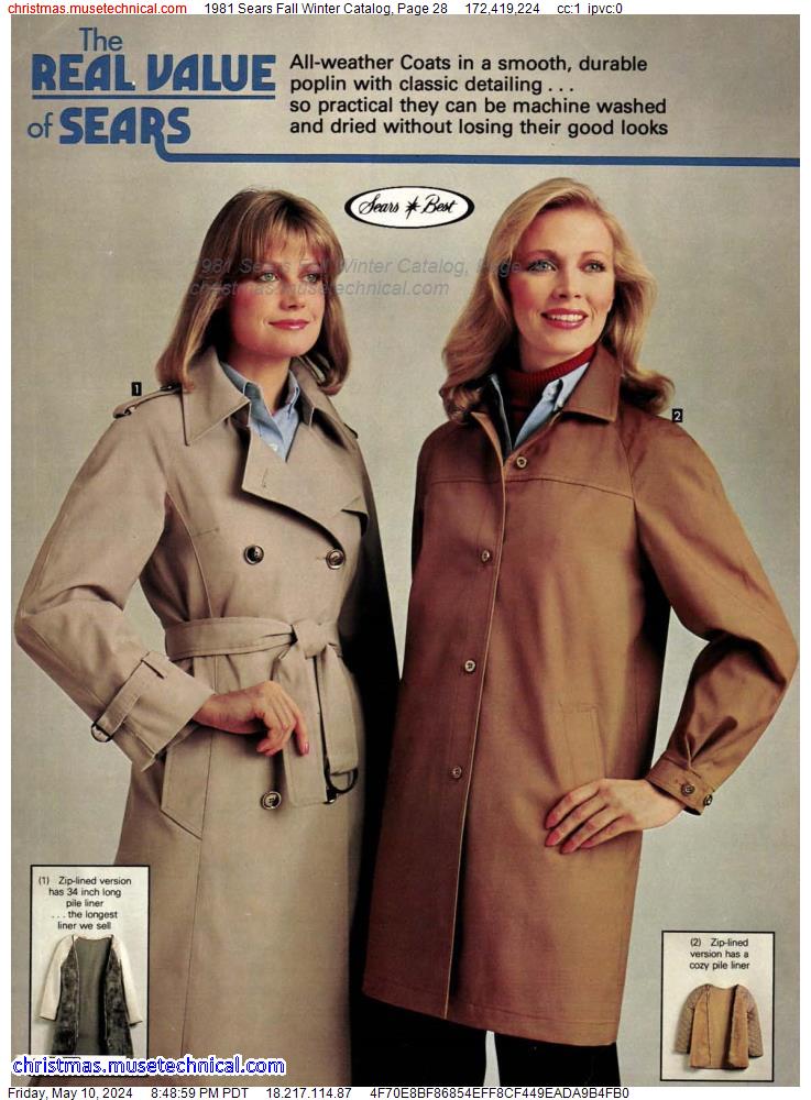 1981 Sears Fall Winter Catalog, Page 28