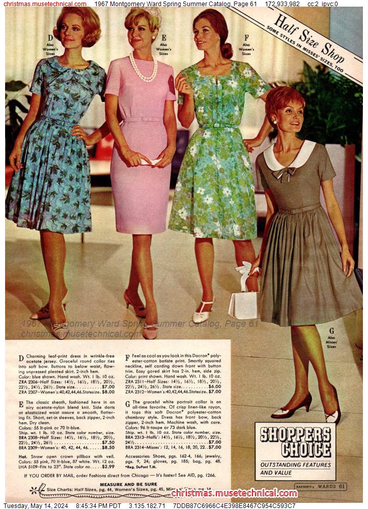 1967 Montgomery Ward Spring Summer Catalog, Page 61