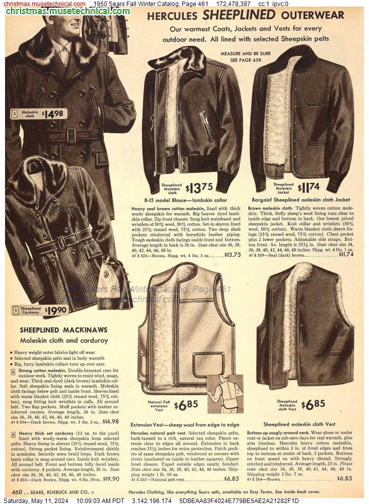 1950 Sears Fall Winter Catalog, Page 461