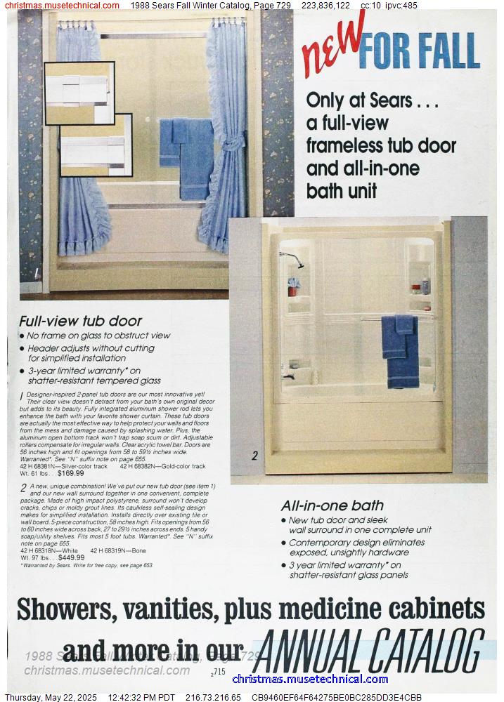 1988 Sears Fall Winter Catalog, Page 729
