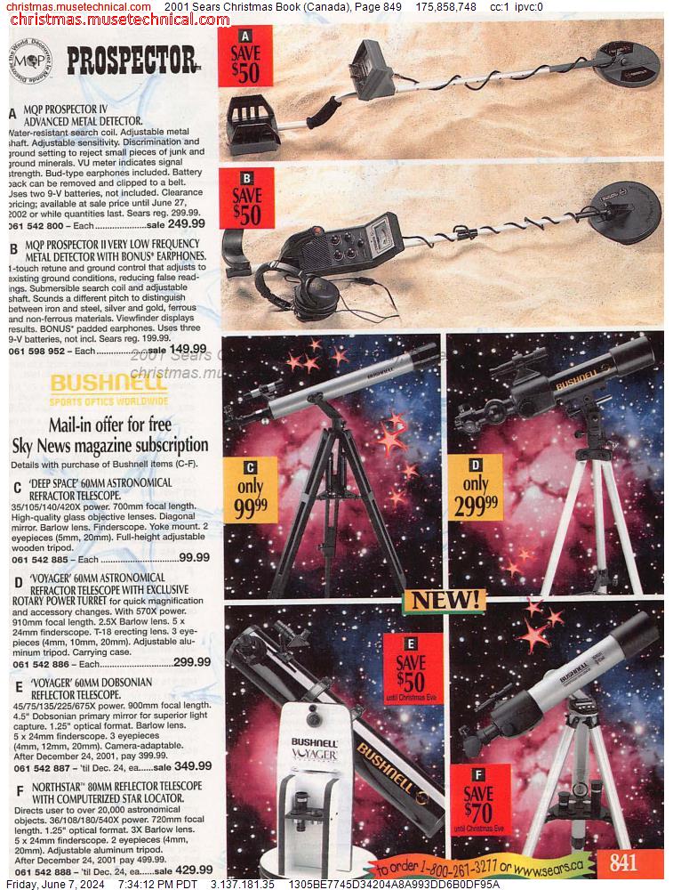 2001 Sears Christmas Book (Canada), Page 849