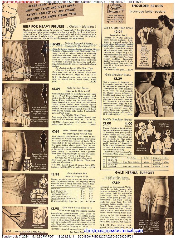 1950 Sears Spring Summer Catalog, Page 277